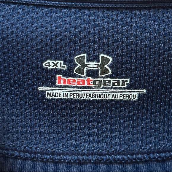 Under Armor Blue Polo Short Sleeve Heatgear Shirt 4XL - Picture 3 of 6
